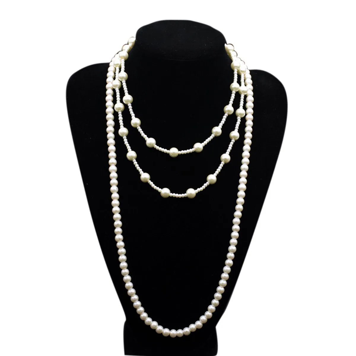 1920s Faux Pearls Necklace Gatsby accessories Vintage Costume Jewelry |JaosWish