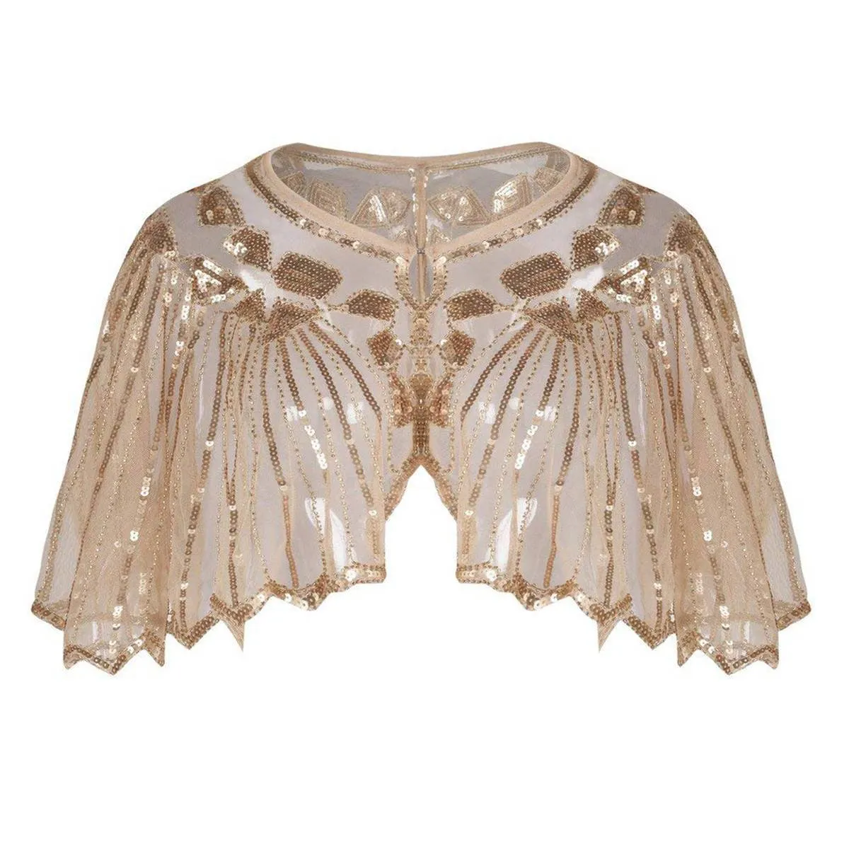 1920s Shawl Wraps with Gatsby Accessories Set of 5