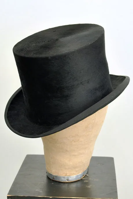 1920s Vintage Christie's Silk Top Hat in Christie's box