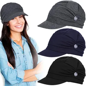 3-Piece Women's Newsboy Cap Set
