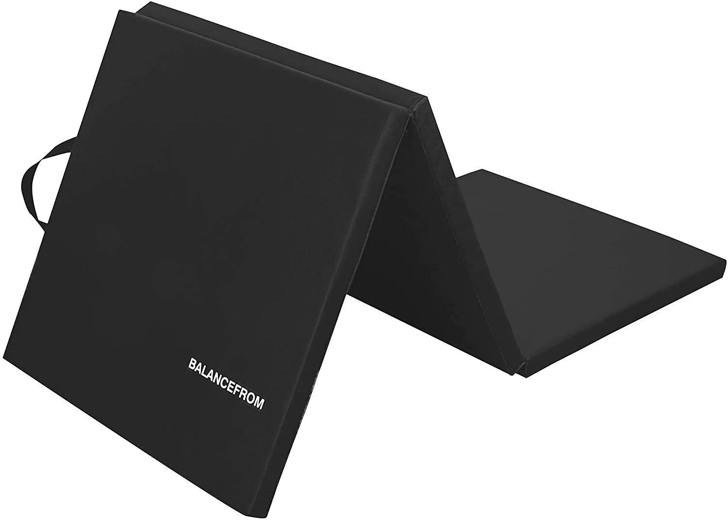BalanceFrom 1.5" Thick Tri-Fold Folding Exercise Mat with Carrying Handles for MMA, Gymnastics and Home Gym Protective Flooring