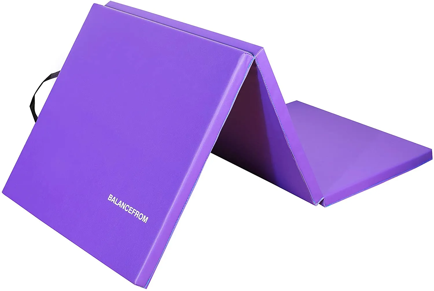 BalanceFrom 1.5" Thick Tri-Fold Folding Exercise Mat with Carrying Handles for MMA, Gymnastics and Home Gym Protective Flooring