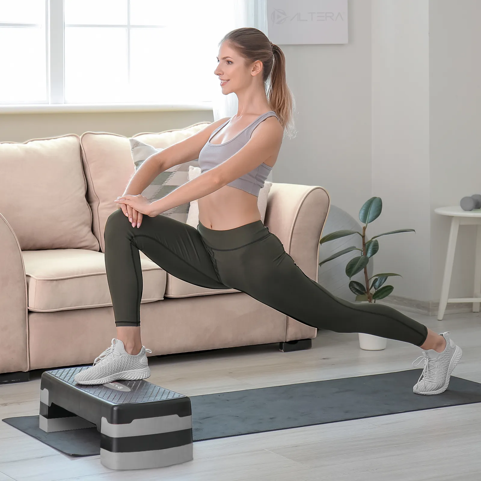 Banco Step Altera Ejercicio Fitness Gym Ajustable 3 Alturas