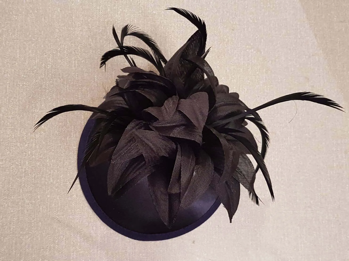 Black Fascinator Hat. Wedding, Wedding,Cocktail  tea party hat