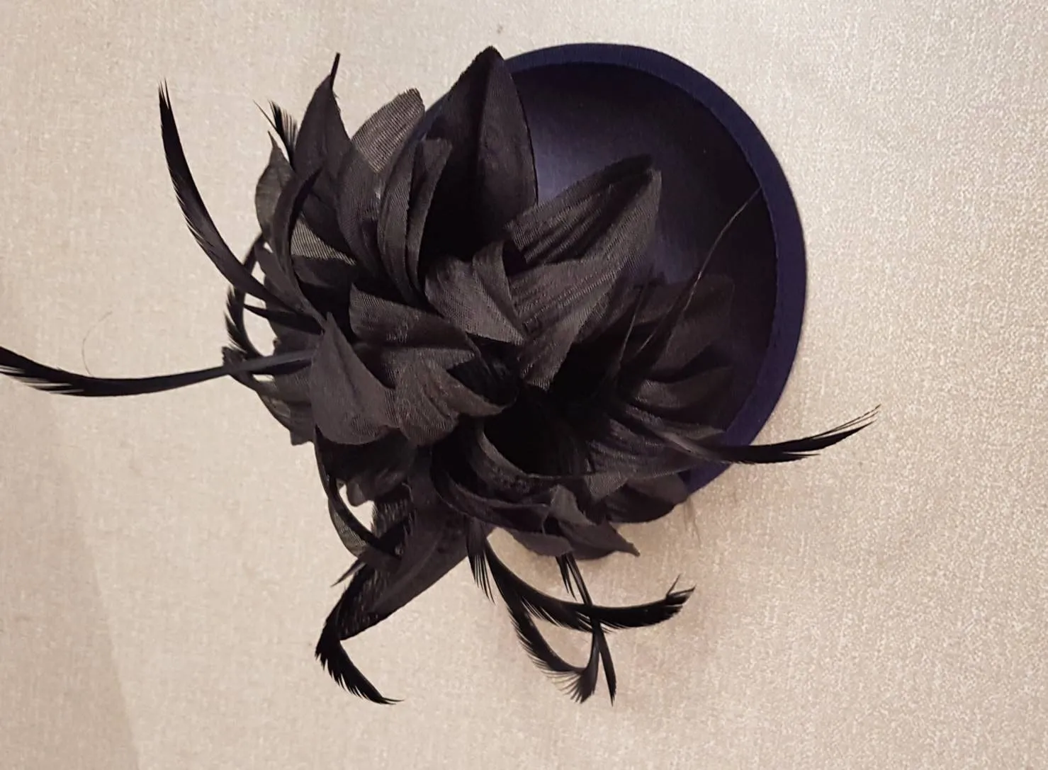 Black Fascinator Hat. Wedding, Wedding,Cocktail  tea party hat
