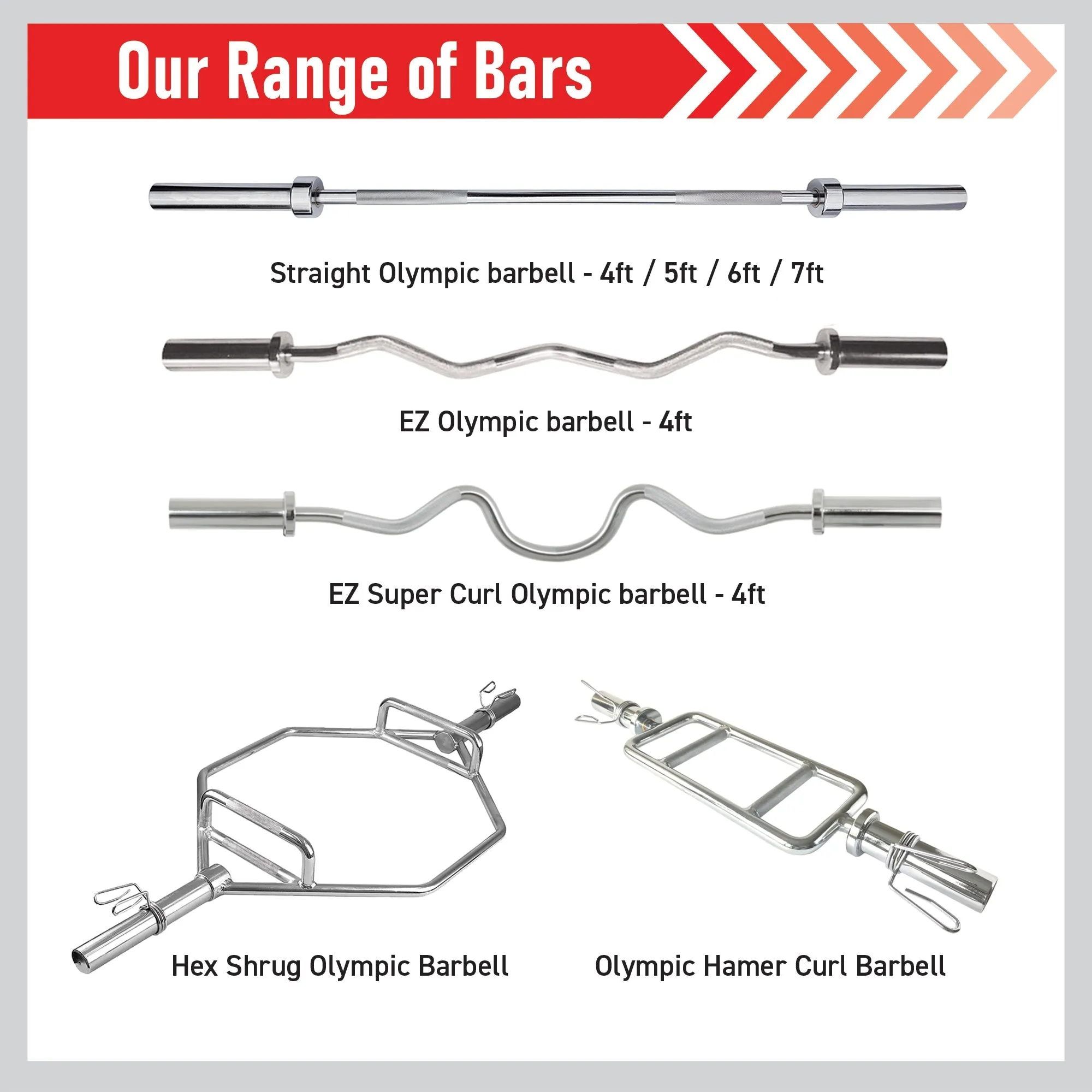 Body Revolution Olympic Hammer Curl Barbell Bar
