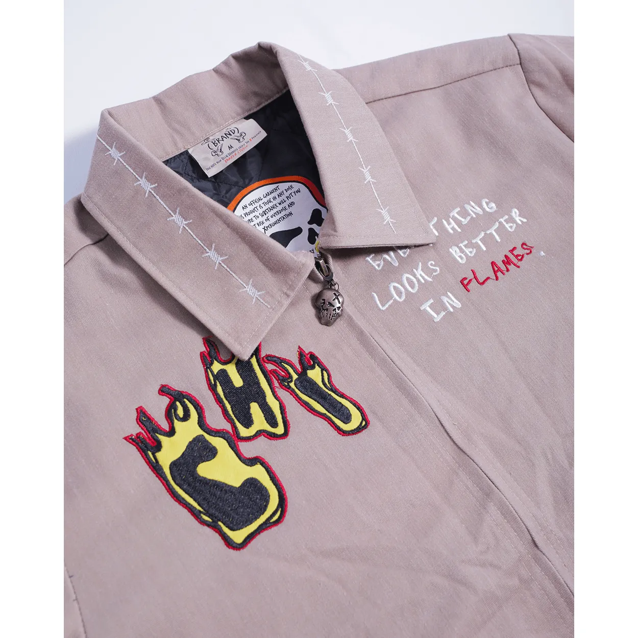BRAND X CHICAGO FLAMES WORK JACKET (TAN)
