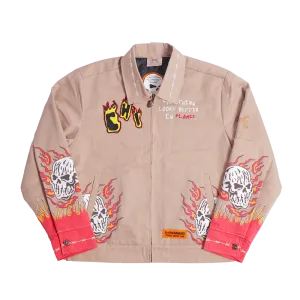 BRAND X CHICAGO FLAMES WORK JACKET (TAN)