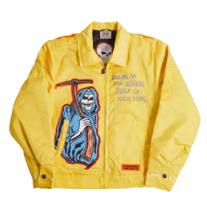 BRAND X DENVER BEWARE OF THE HOODED WORK JACKET (YELLOW)