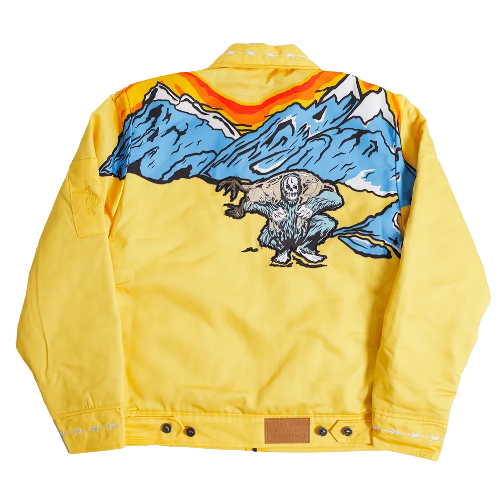 BRAND X DENVER BEWARE OF THE HOODED WORK JACKET (YELLOW)