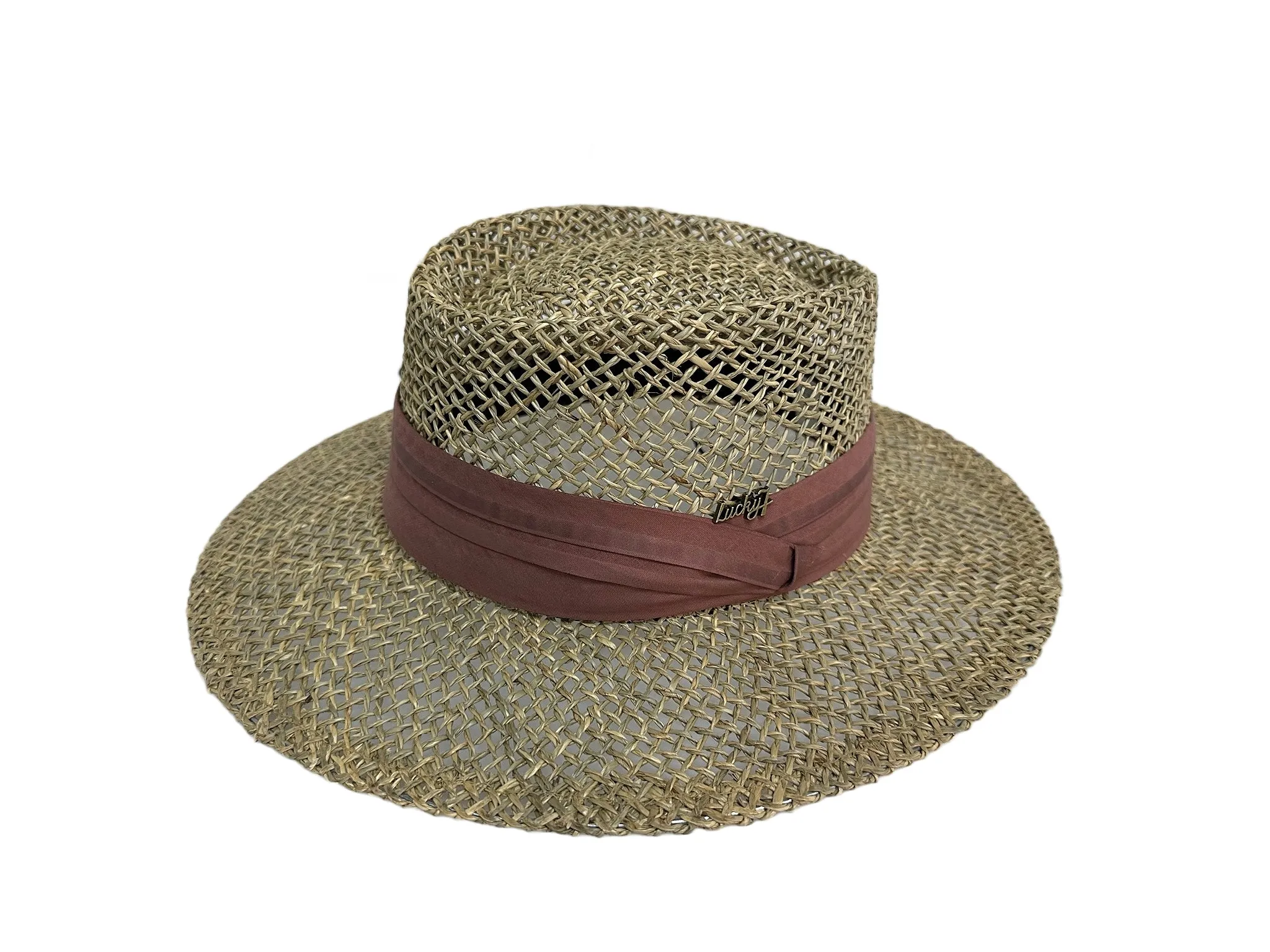 Breathable Woven Straw Hat with Tropical Band - FX001