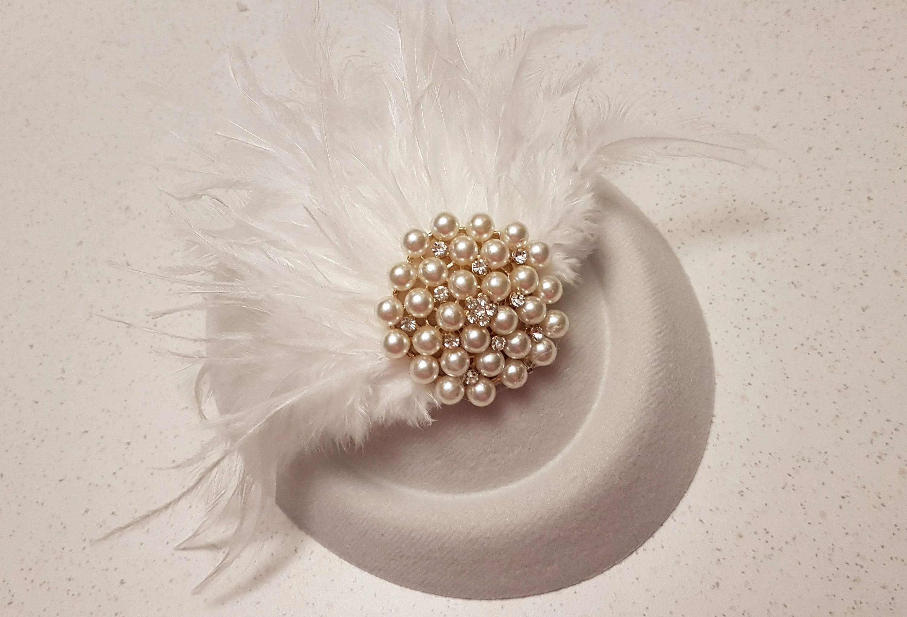 Bridal bird cage veil fascinator Hat#Feather hat fascinator White,Ivory fascinator Blusher Veil