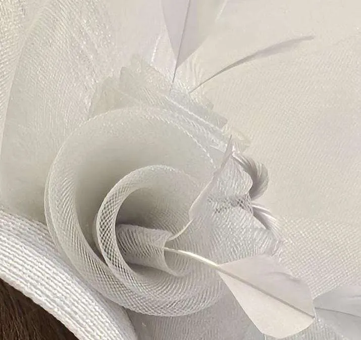 Bridal Birdcage Veil hat fascinator  White Ivory Black Headpiece Wedding headpiece
