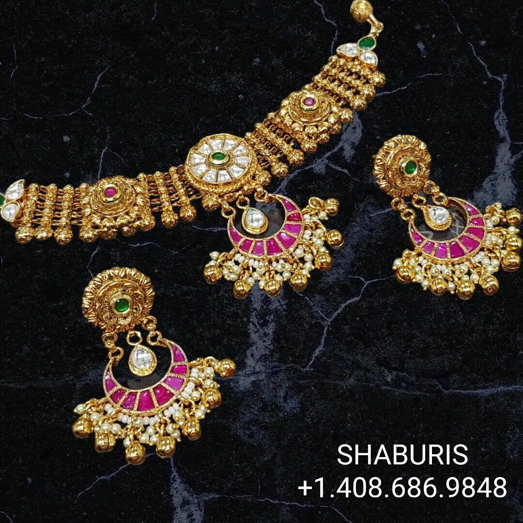 Bridal Jewelry,Gold Plated Jewellery Indian ,Artificial Jewellery,lyte weight Indian Bridal,Sabyasachi Jewelry inspired -NIHIRA-SHABURIS