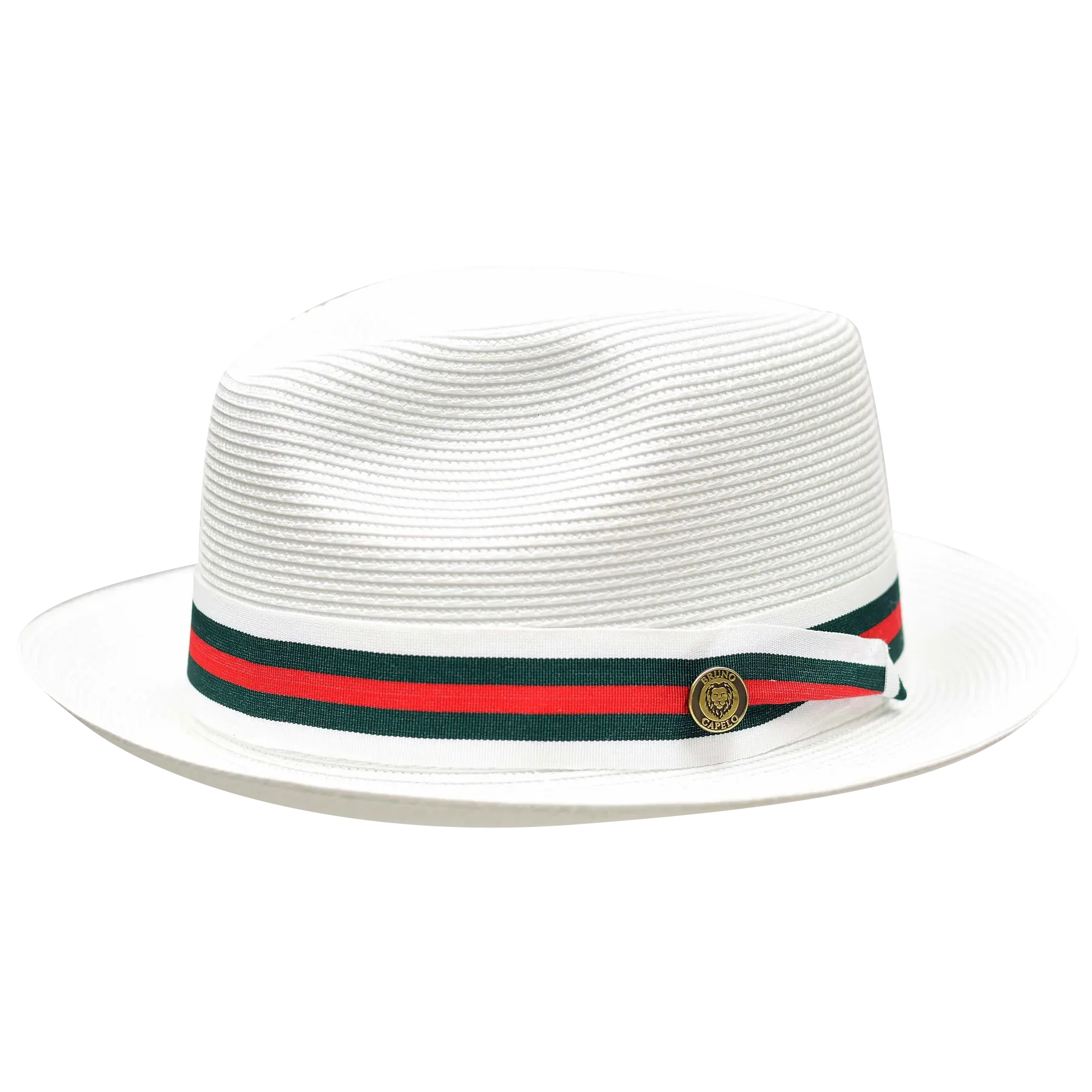 Bruno Capelo Straw Fedora Hat Snap Brim Remo Collection