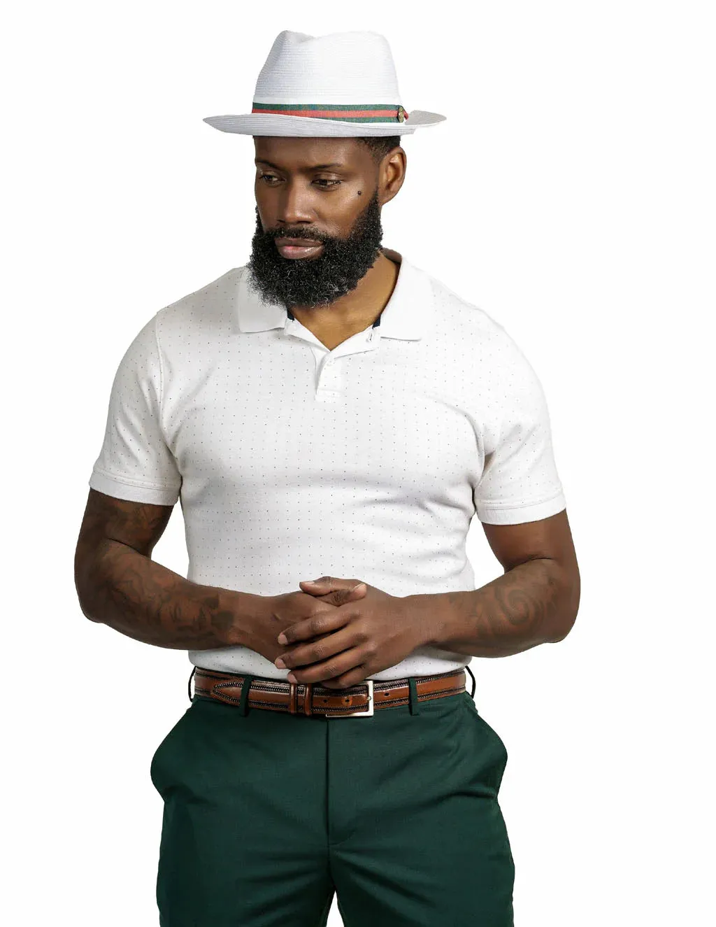 Bruno Capelo Straw Fedora Hat Snap Brim Remo Collection