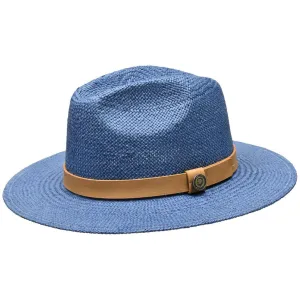Bruno Capelo Straw Fedora Wide Flat Brim Hat Cali Collection