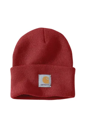 Carhartt Knit Cuffed Beanie in Crabapple | A18-R99
