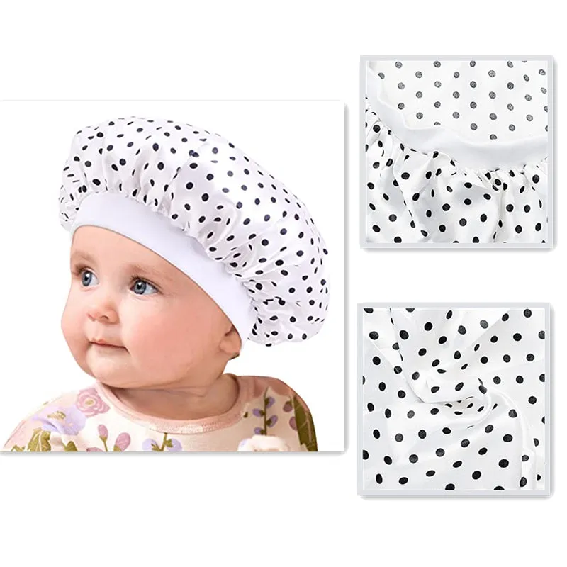 Cartoon Night Sleep Cap for Baby Kids Cute Elastic Turban Bonnet