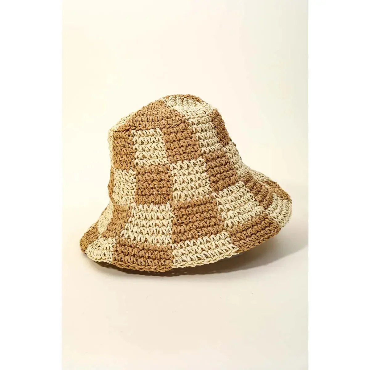 CHECKERED BUCKET HAT