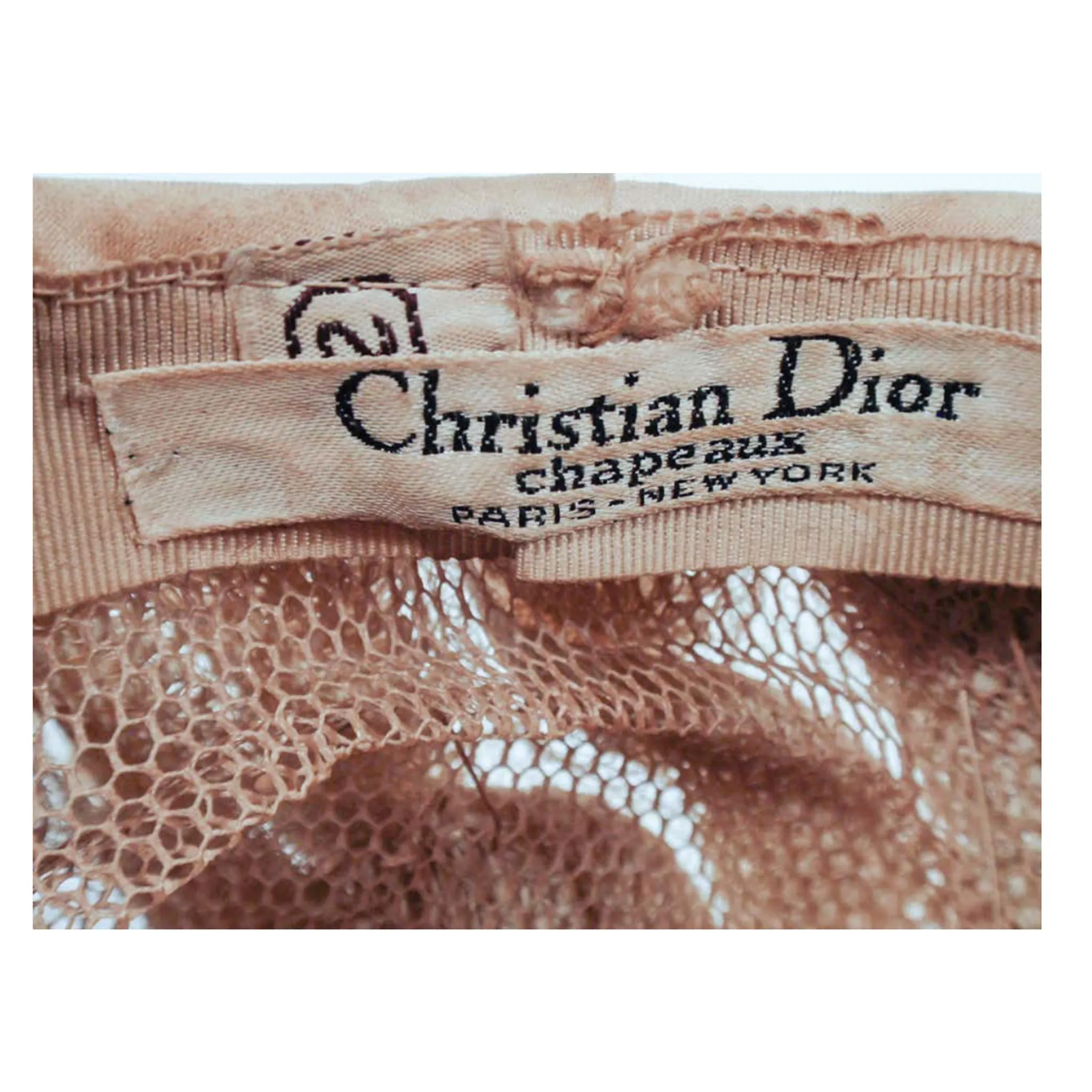 CHRISTIAN DIOR 1960s Chapeaux Woven Textured Net Bubble Hat