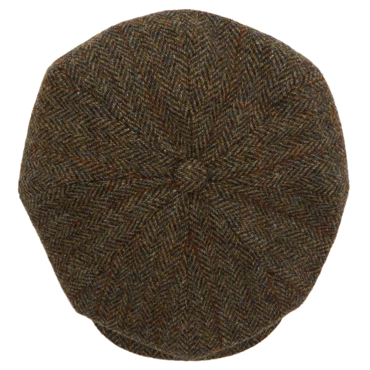 CHRISTYS' 8 Piece Baker Boy Melton Wool Flat Cap - Harris Tweed C001