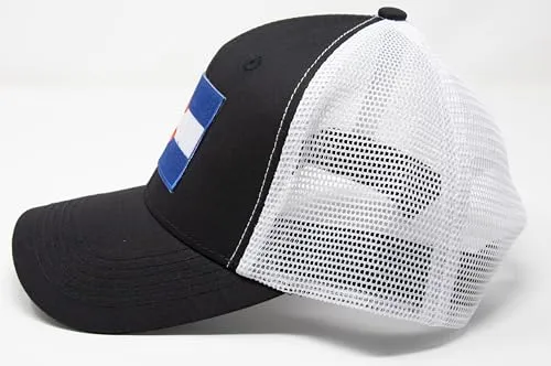 Colorado Flag Trucker Baseball Snapback Hat (Black White) - International Tie