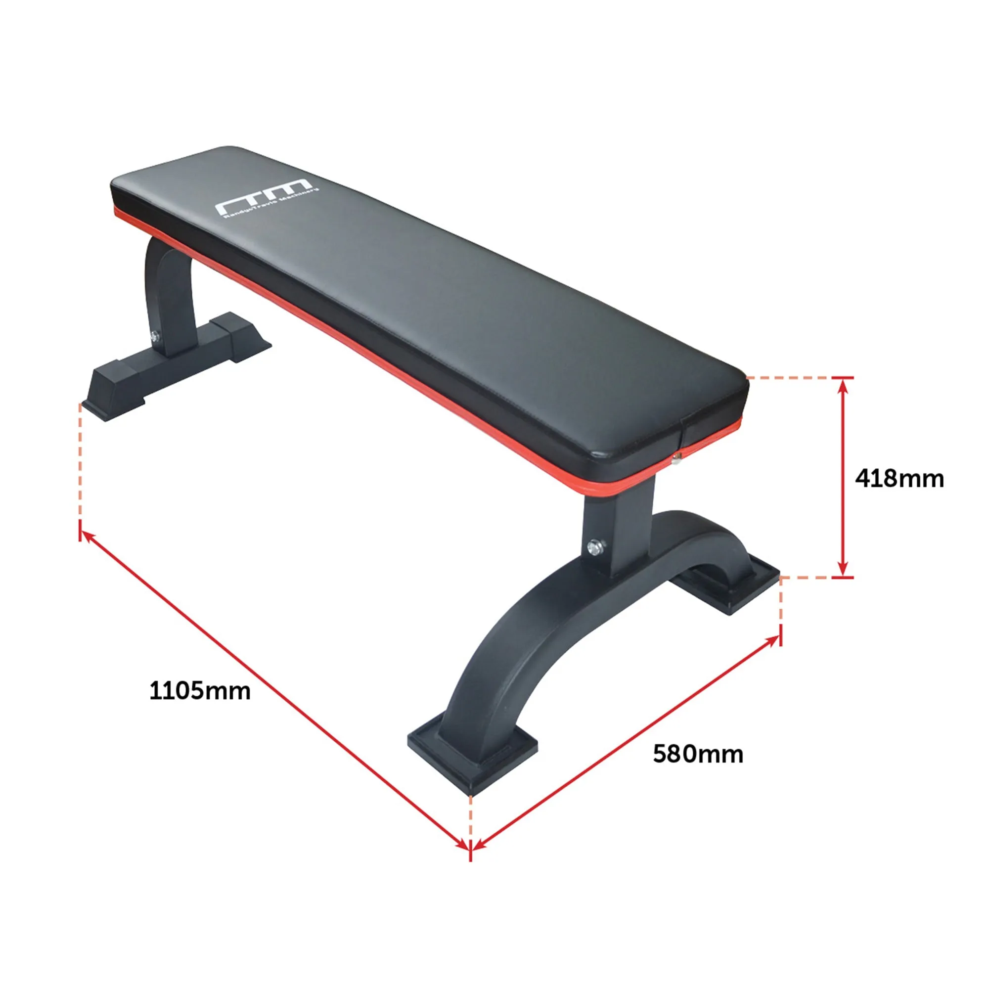 COMMERCIAL FLAT BENCH - WEIGHTLIFTING PRESS GYM QUALITY