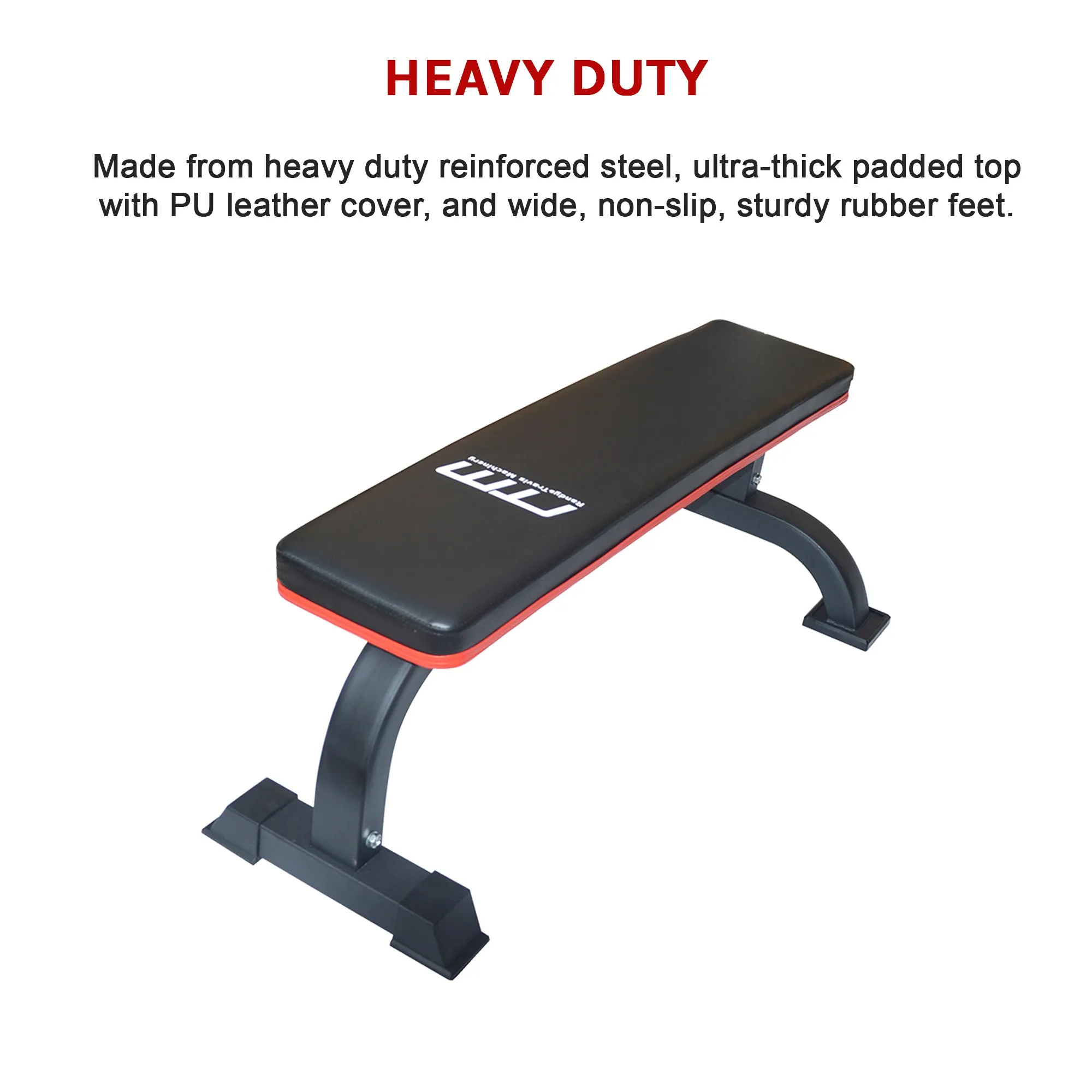 COMMERCIAL FLAT BENCH - WEIGHTLIFTING PRESS GYM QUALITY