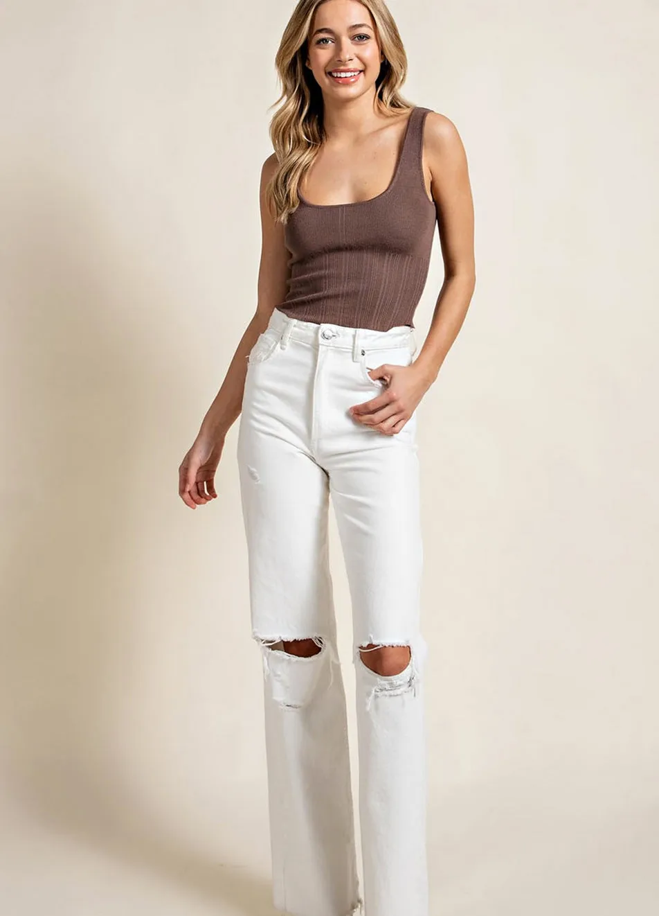 Corset Style Knit Top, Three Colors
