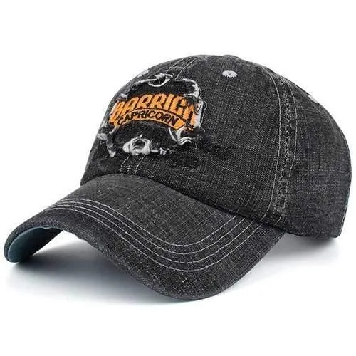 Embroidery Letters Patchwork Denim Baseball Hat - Yellow