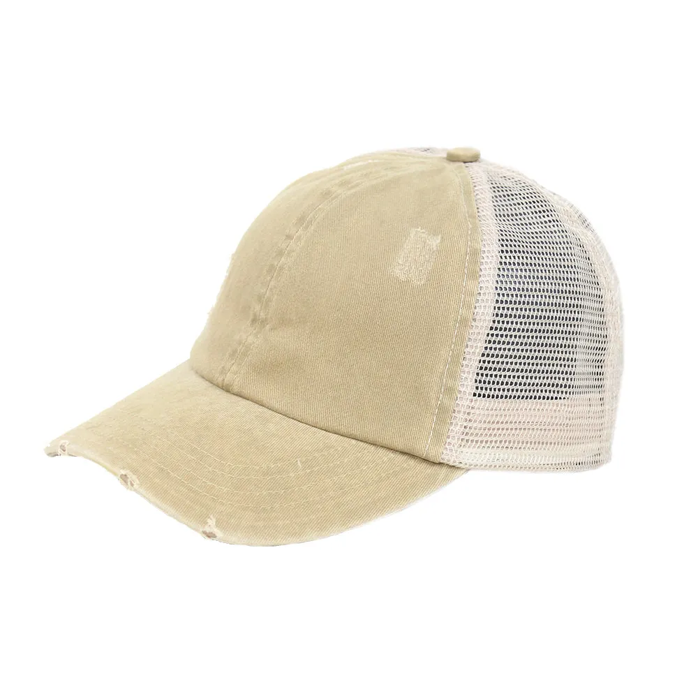 Emily Distressed Mesh Back Ponyflo® Cap