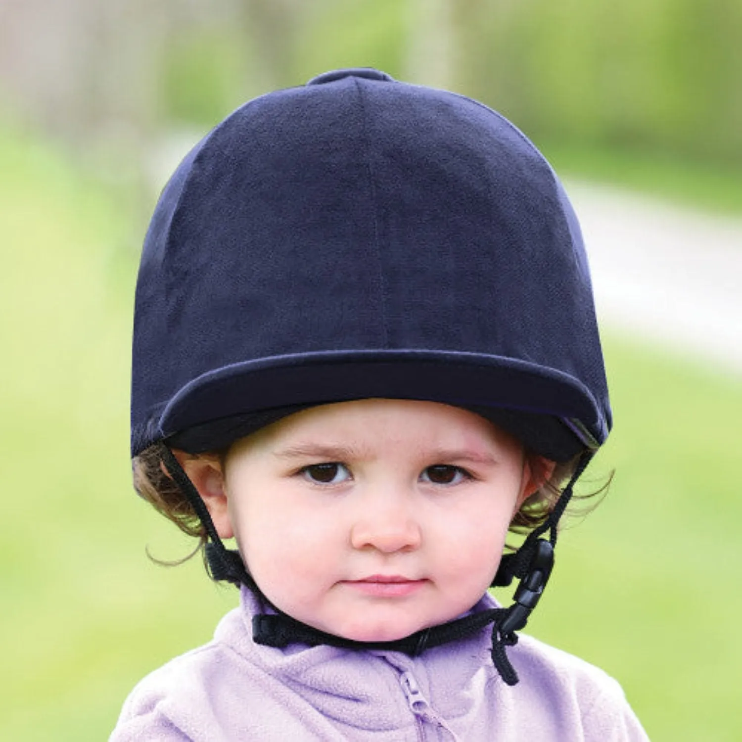Equetech Premium Navy Velvet Show Hat Silk