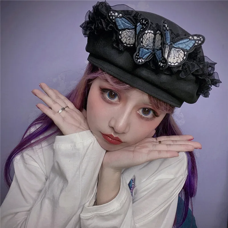 Fashion butterfly beret yc23677