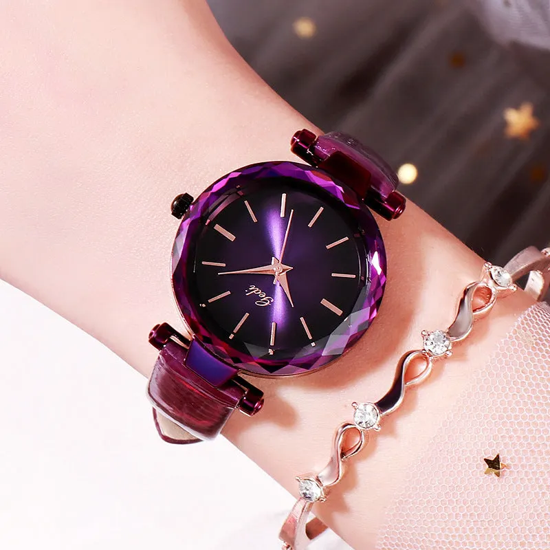 Fashion simple Joker waterproof belt ladies watch
