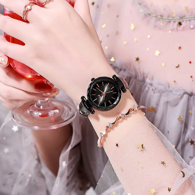 Fashion simple Joker waterproof belt ladies watch