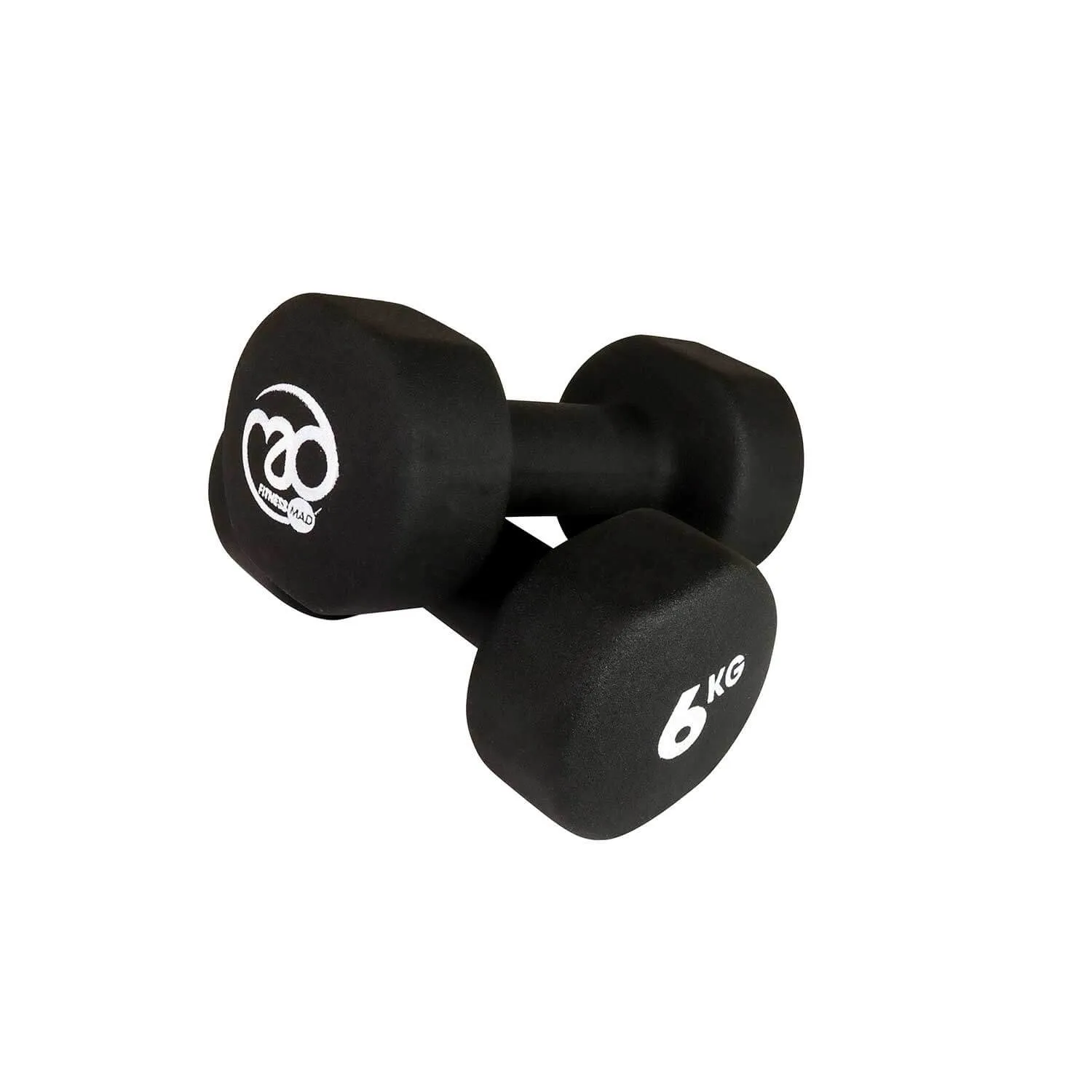 Fitness Mad 6kg Black Dumbbells