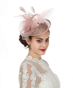 Flower Feather Headband Fascinator - Wedding Hat