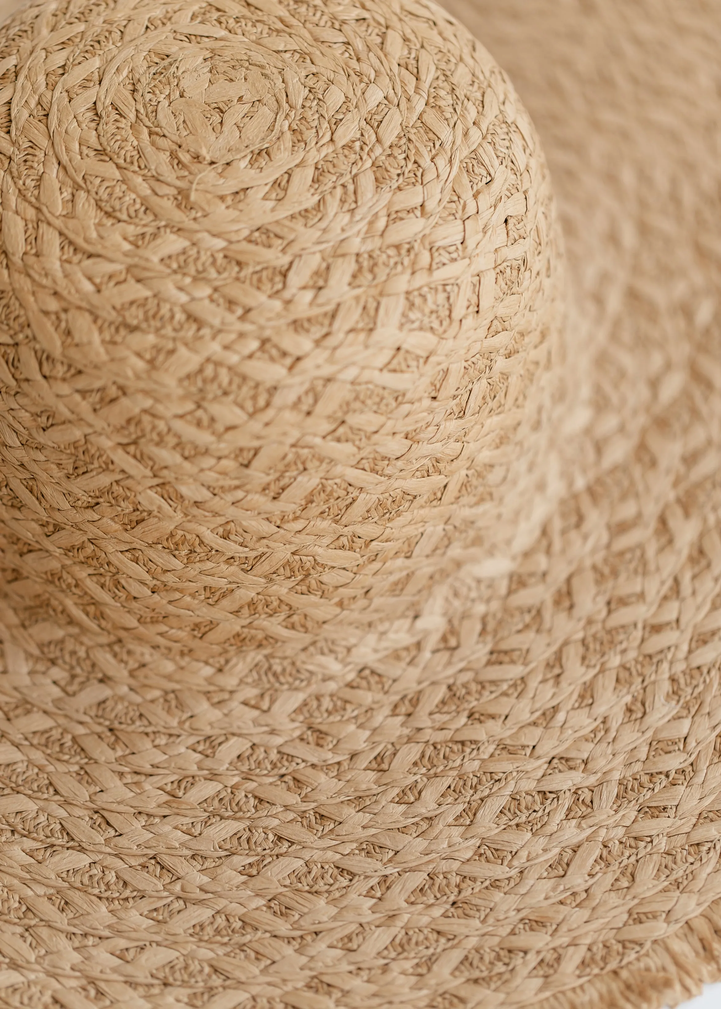 Frayed Straw Floppy Sun Hat
