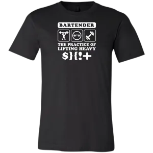 Funny Bartender Gym Fitness Weightlifting Unisex Jersey Short-Sleeve T-Shirt