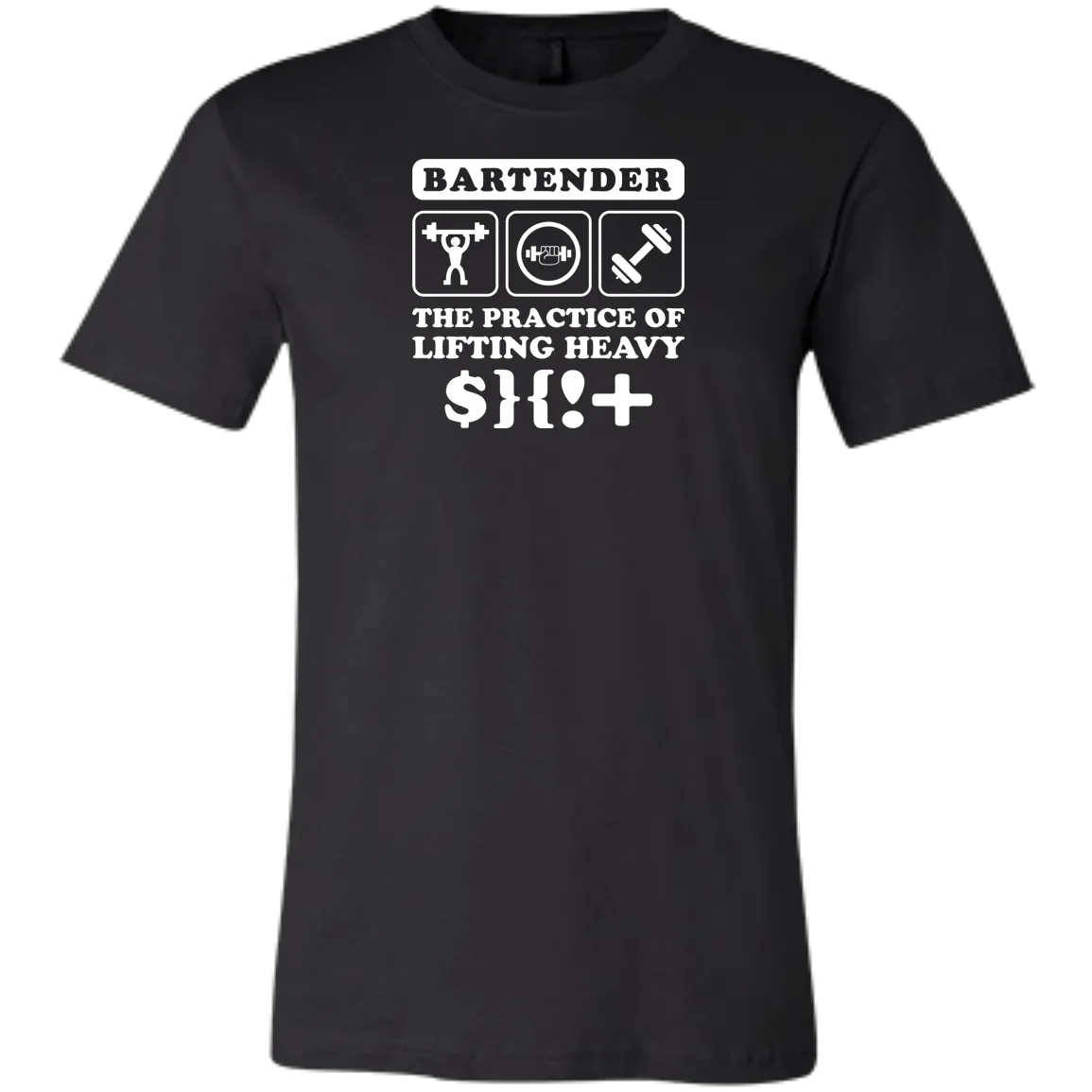 Funny Bartender Gym Fitness Weightlifting Unisex Jersey Short-Sleeve T-Shirt