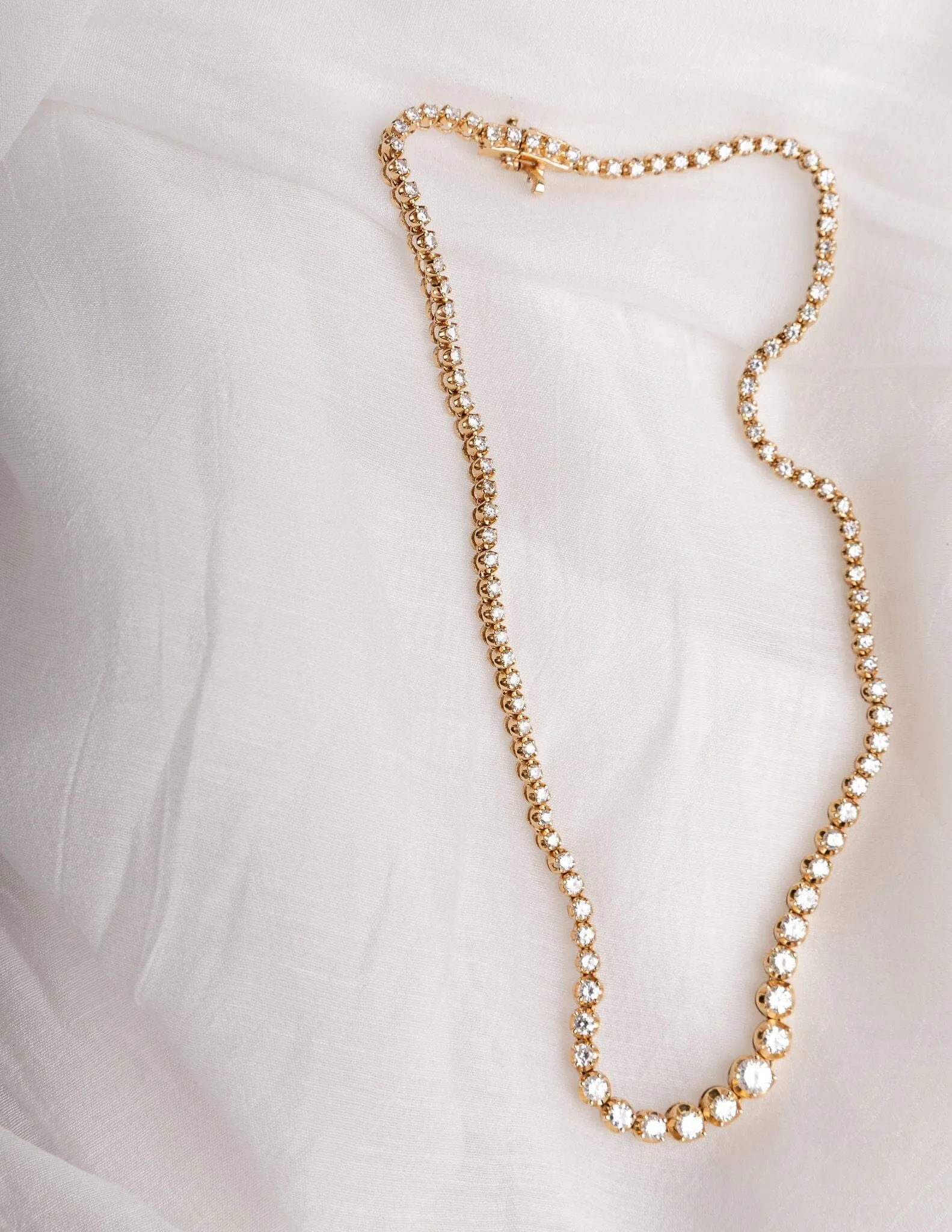 Gatsby Rose Cut Antique Tennis Necklace