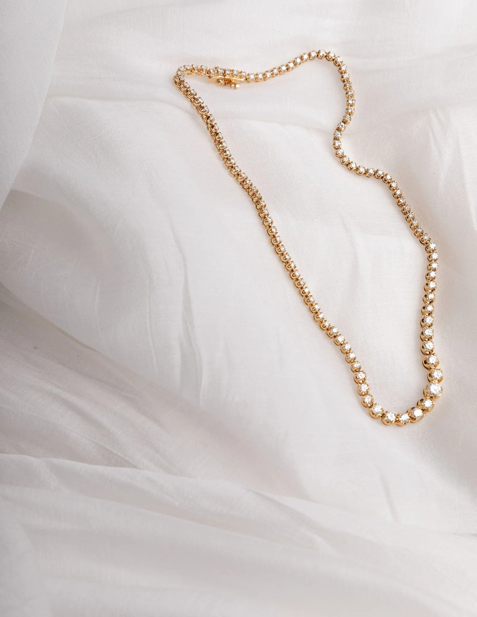 Gatsby Rose Cut Antique Tennis Necklace