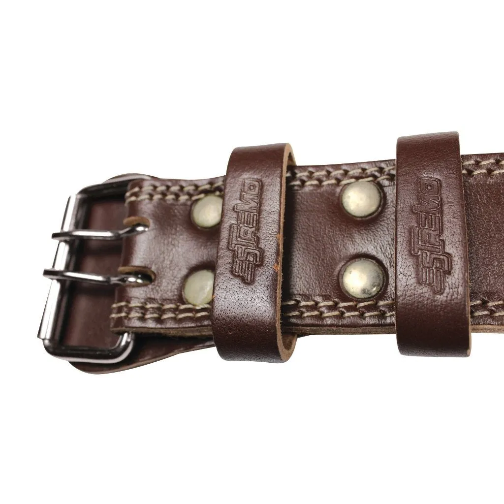 Genuine Leather Weightlifting Belt 6" Wide - Brown