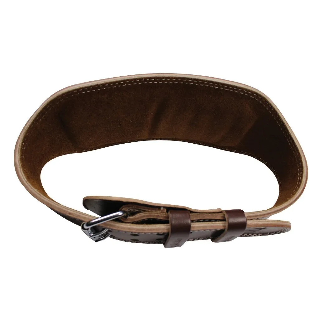 Genuine Leather Weightlifting Belt 6" Wide - Brown