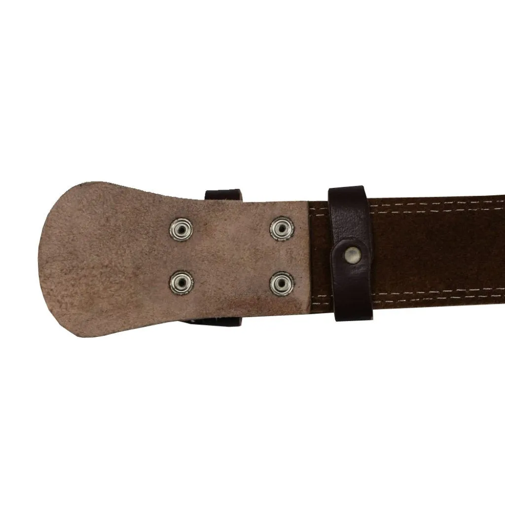 Genuine Leather Weightlifting Belt 6" Wide - Brown