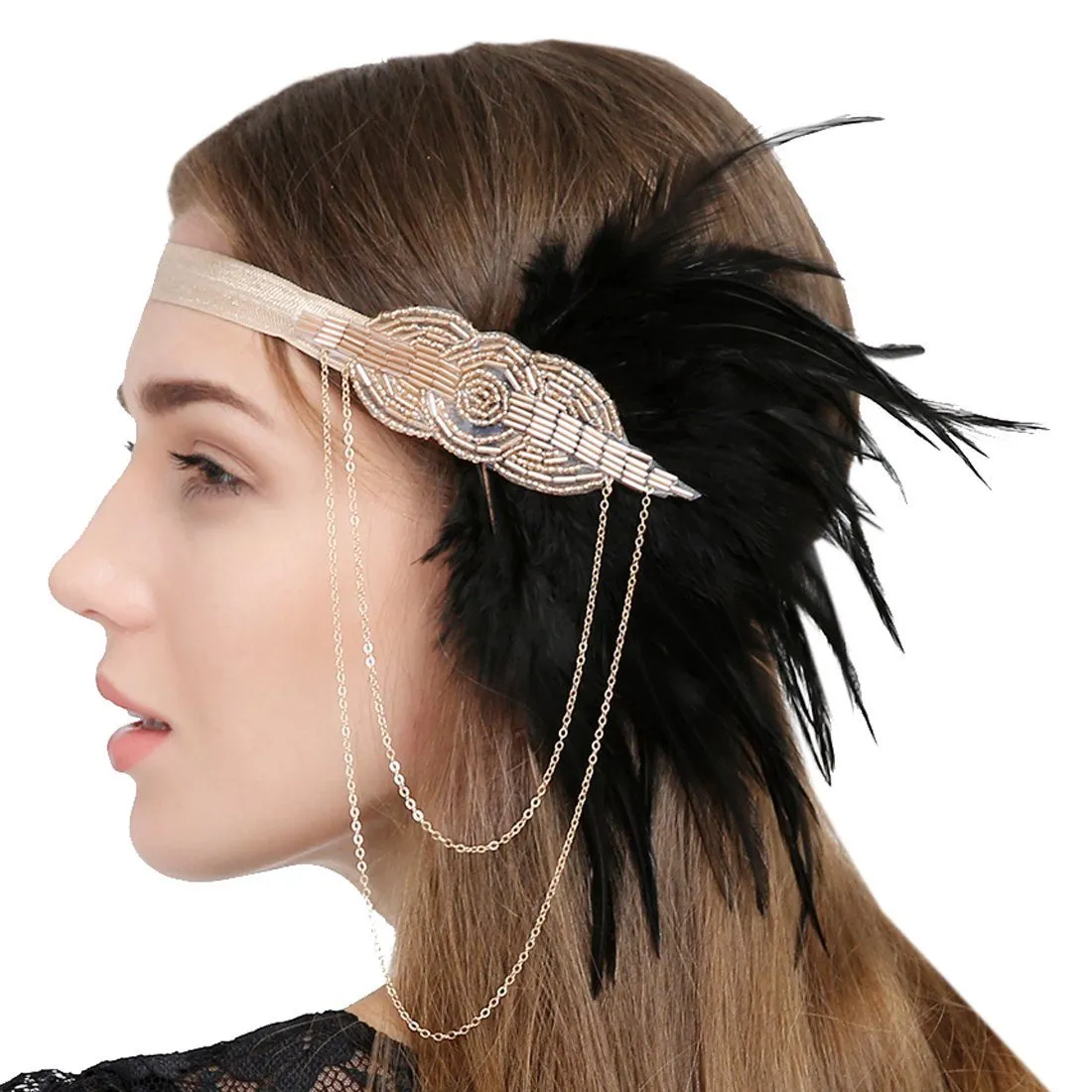 Great Gatsby Flapper Fascinator Headbands Tassels 1920S|JaosWish