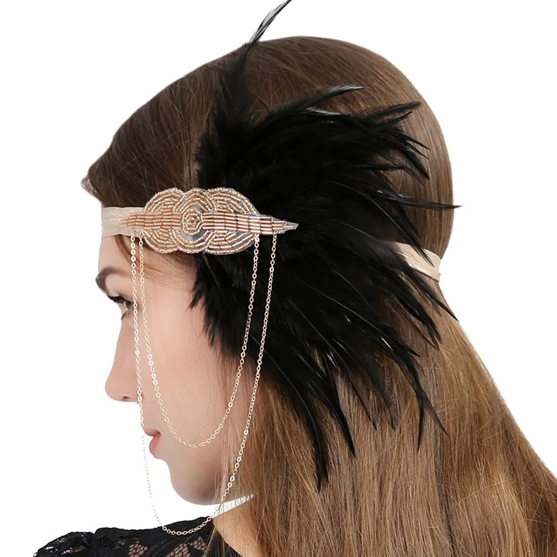 Great Gatsby Flapper Fascinator Headbands Tassels 1920S|JaosWish