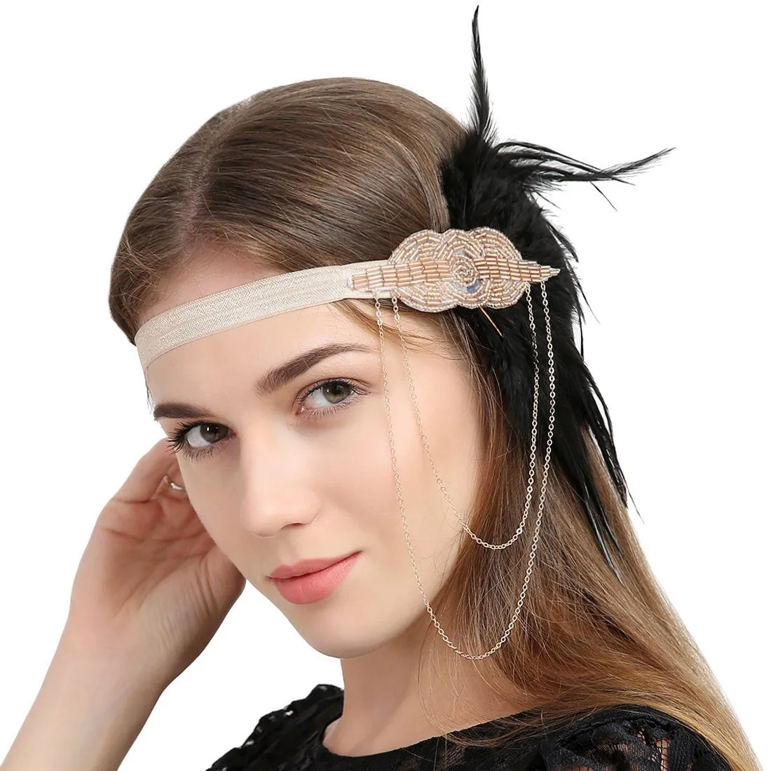 Great Gatsby Flapper Fascinator Headbands Tassels 1920S|JaosWish