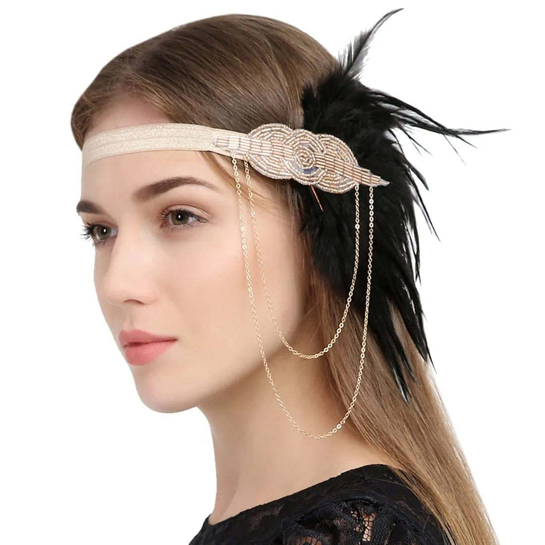 Great Gatsby Flapper Fascinator Headbands Tassels 1920S|JaosWish